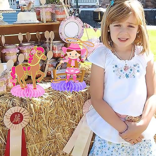 Miniatura 8 de Centros de mesa de panal de abeja de vaquera occidental, decoraciones de mesa de vaquera occidental, decoración de fiesta de cumpleaños de vaquera