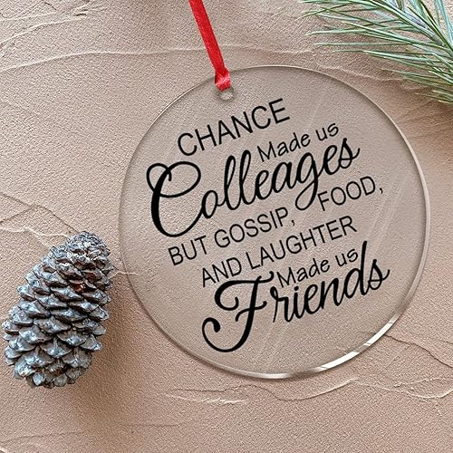 Miniatura 6 de Chance Made Us Colleges - Divertidos adornos colgantes para compañeros de trabajo, regalos para mujeres, adorno de árbol de Navidad, decoración de
