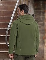 Vista 3 de CRYSULLY - Chaquetas tácticas militares deportivas de hombre, abrigos de forro polar con capucha, chaquetas de aventura al aire libre