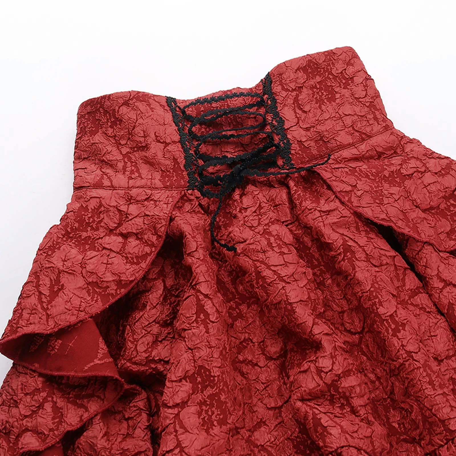 Gonne Gotiche Moda Nera Gonna da Donna Stile Harajuku Punk Goth Dark Streetwear Abbigliamento Femminile - Rosso - S
