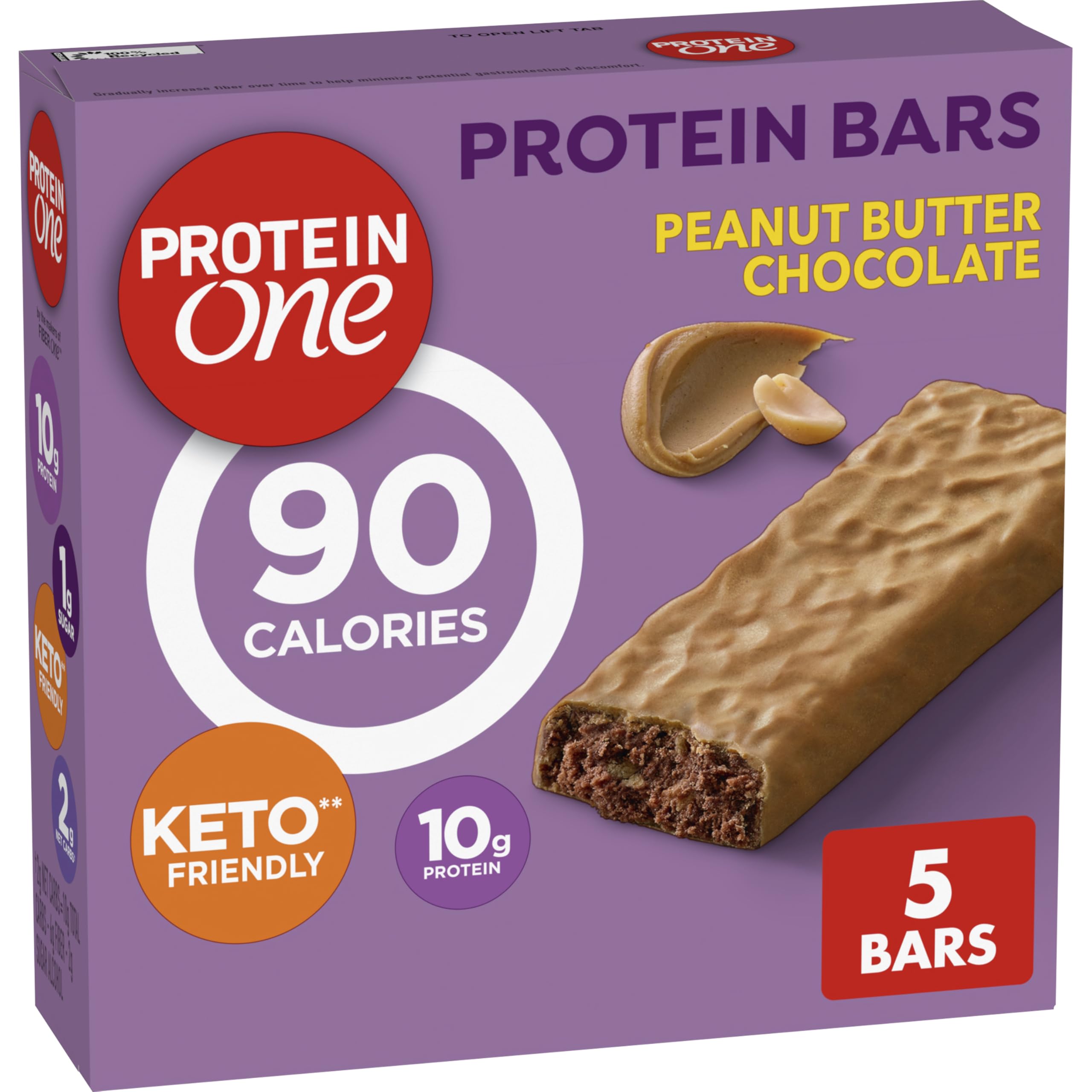 Protein One, 90 Calorie, Peanut Butter Chocolate, Keto Friendly, 5 ct