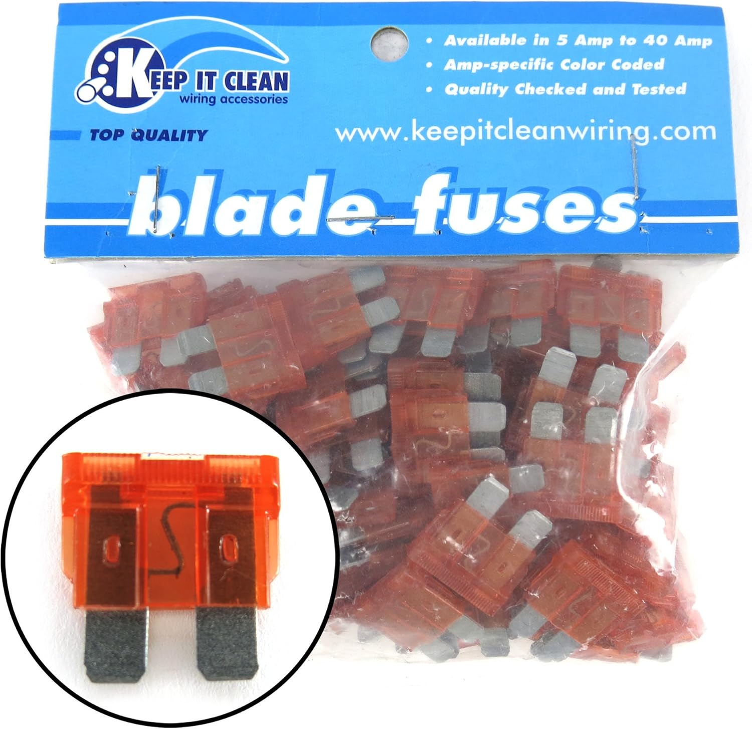 Keep It Clean 11024 Fuse 5 Amp ATC Blade Fuses Bag 100 Tools & Home Improvement