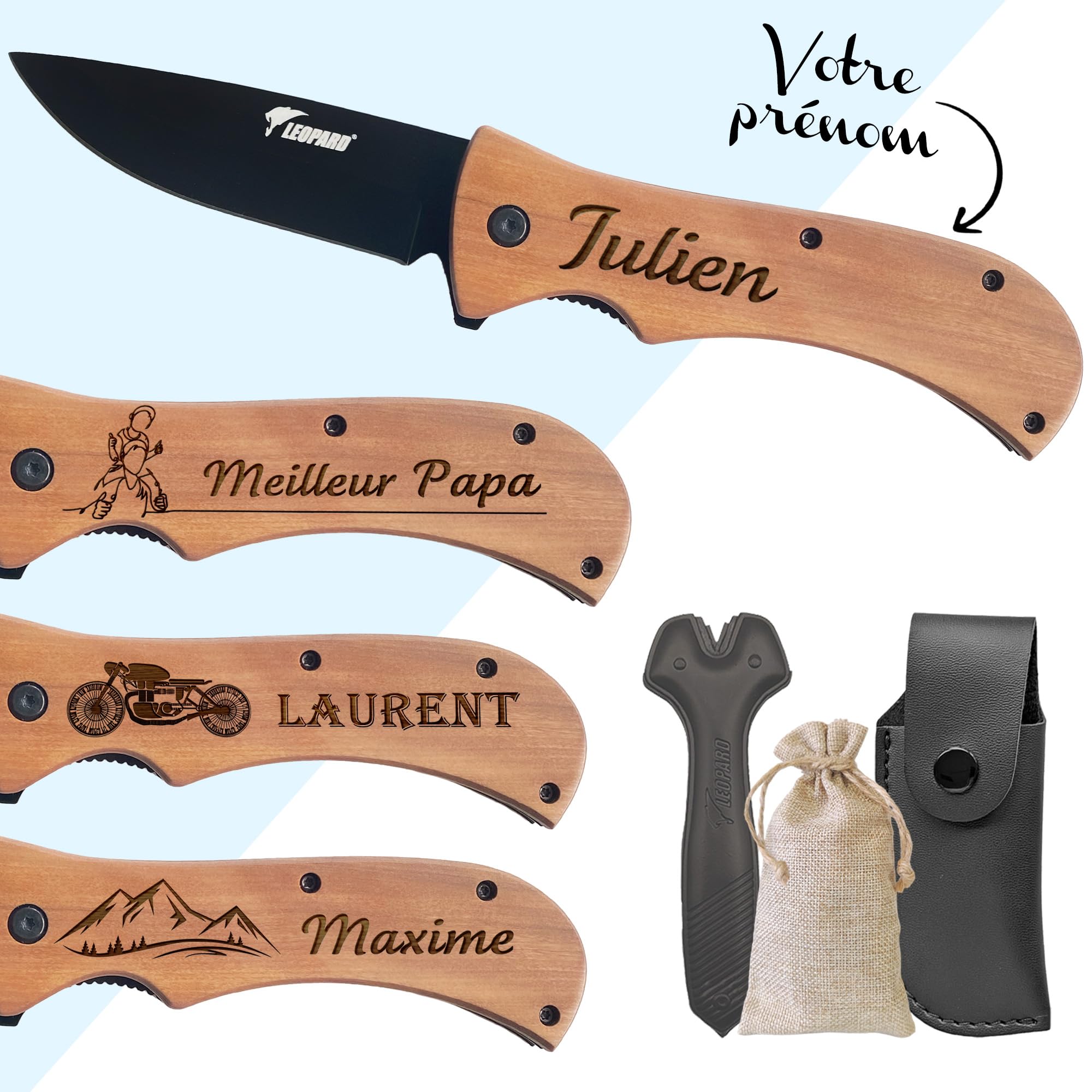 Stylo Personnalisé Gravé Au Laser - Coffret En Bambou Avec Prénom Et Logo - Cadeau Maître/Maîtresse, Mariage, Témoin - KDO MAGIC - 10