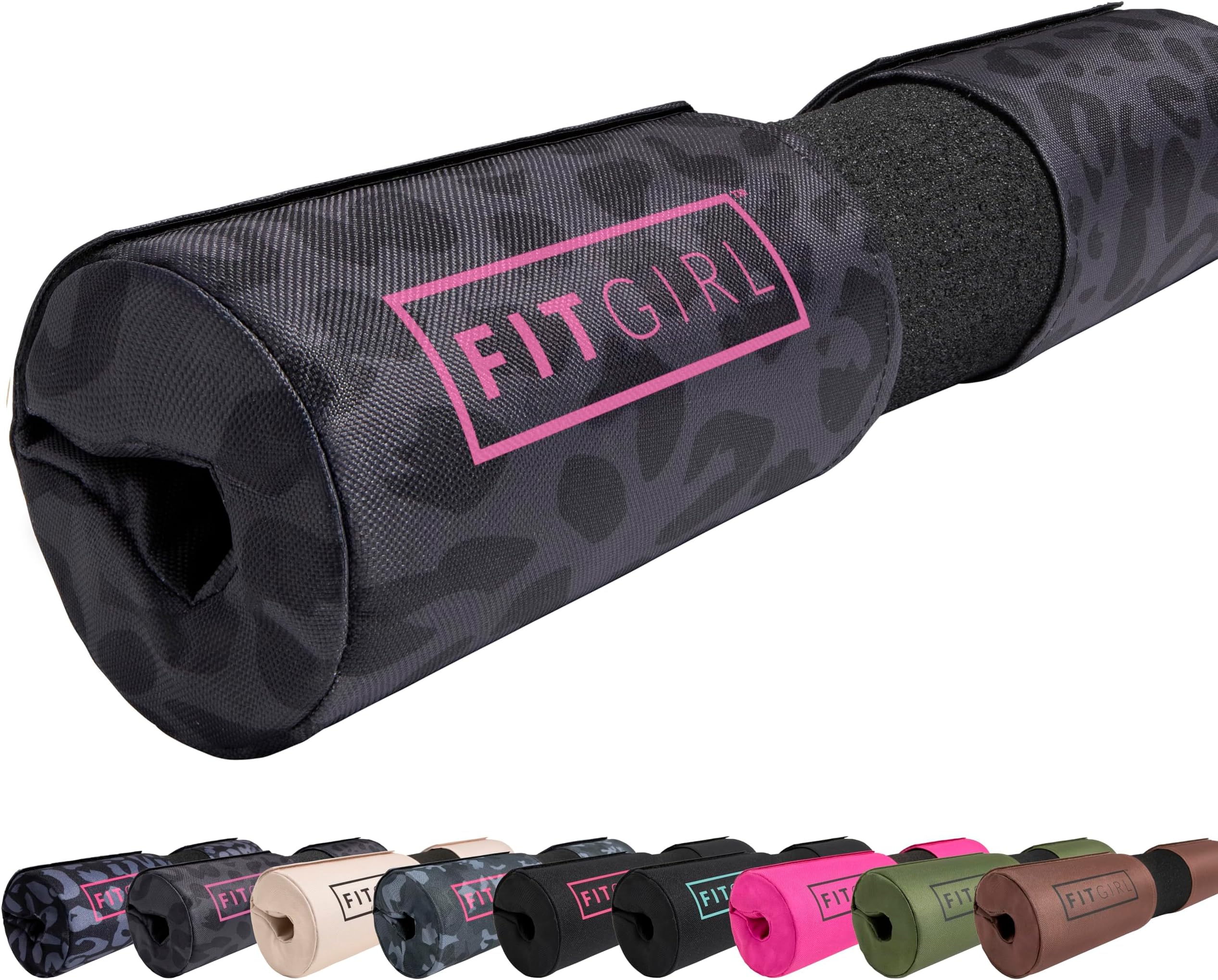 FITGIRL - Squat Pad and Hip Thrust Pad for Leg Day, Barbell Pad Stays in Place Secure, Thick Cushion for Comfortable Squats Lunges Glute Bridges, Olympic Bar and Smith Machine