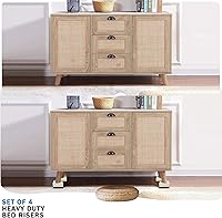 Vista 5 de Elevadores de Cama de 1.5 pulgadas, Bloques Elevadores Cuadrados Ajustables para Cama, Sofá, Mesa y Elevación de Sofá, Soporte de Trabajo Pesado