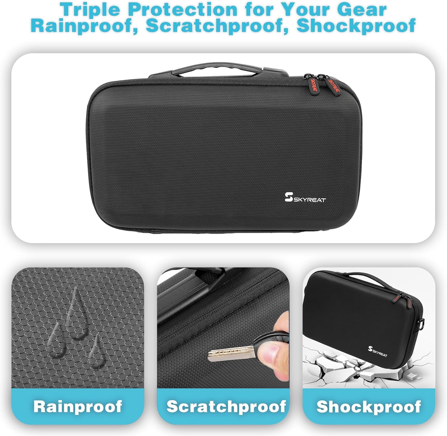 Skyreat Osmo 360 Case,PU Leather Portable Storage Shoulder Bag for DJI OSMO 360 Action Camera Accessories - Image 4