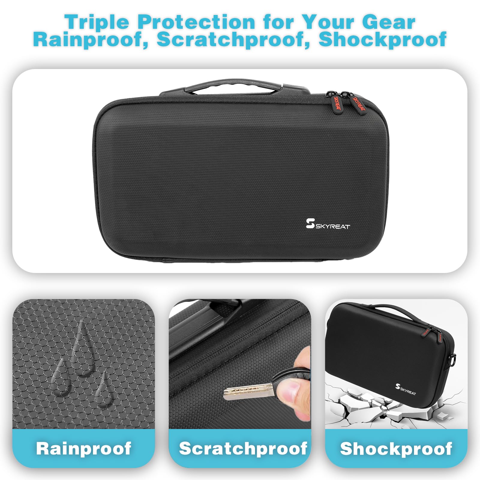 SKYREAT Tragetasche für OSMO 360 Case, kompatibel mit Action Invisible Selfie Stick, Tragbare Reisetasche für DJI Omso 360 Adventure Combo Zubehör