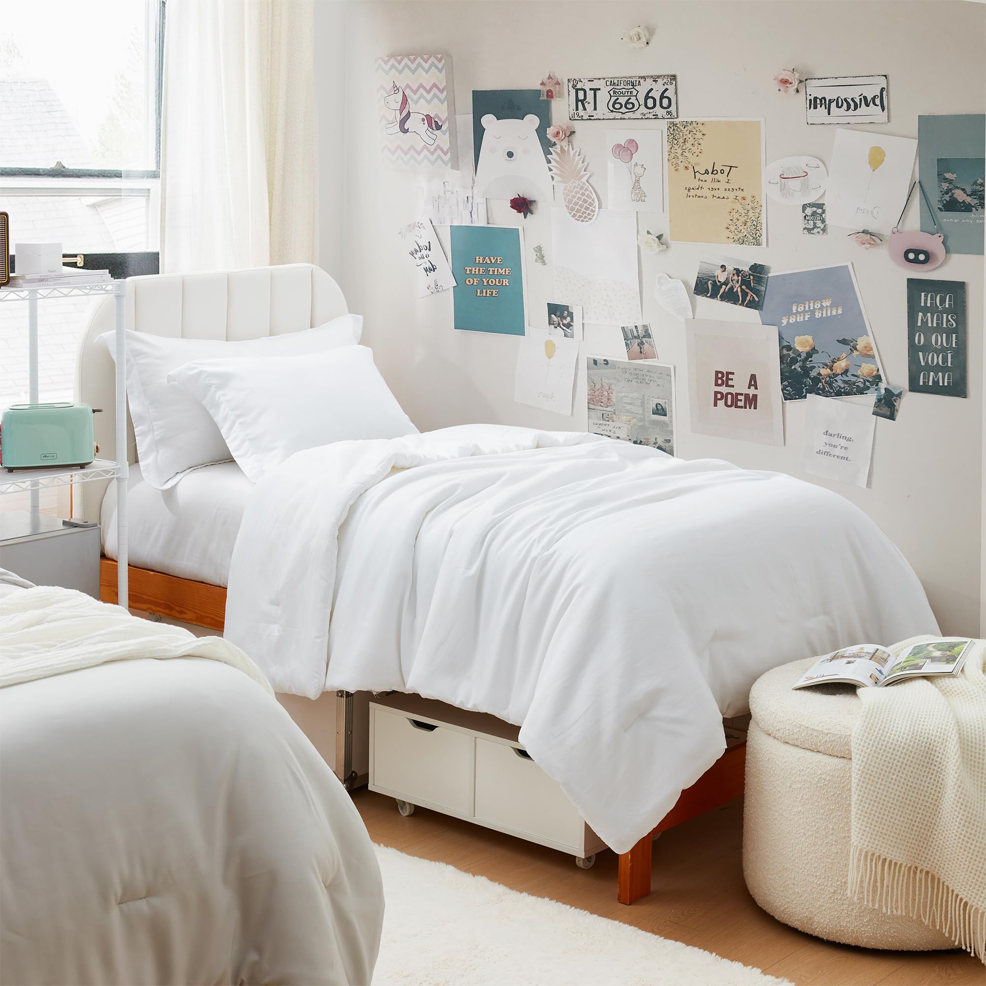 Dorm Haul® Cozy College Comforter Set - Twin XL Bedding - White