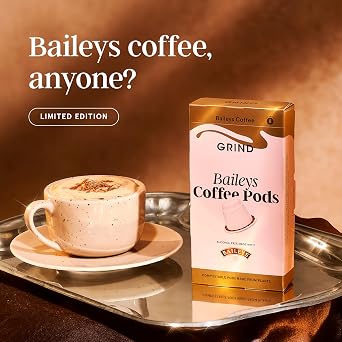 Grind Flavour Pod Collection – 120 Biodegradable Coffee Pods – Amazon Baileys® Exclusive – Compatible With Nespresso® Original Machines – 100% Arabica – Home Compostable – Gift Set