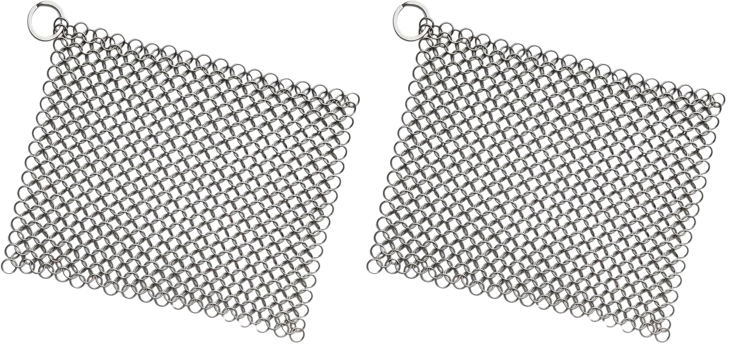 Cast Iron Scrubber - Stainless Steel Chainmail Cleaner -8 Cast Iron Scrubber - Stainless Steel Chainmail Cleaner -8
