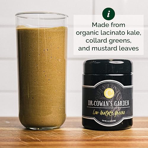 Miniatura 4 de Dr Cowans Garden Verduras orgánicas bajas en oxalato en polvo con col rizada orgánica lacinato hojas de mostaza y hojas de collar en tarro de vidrio