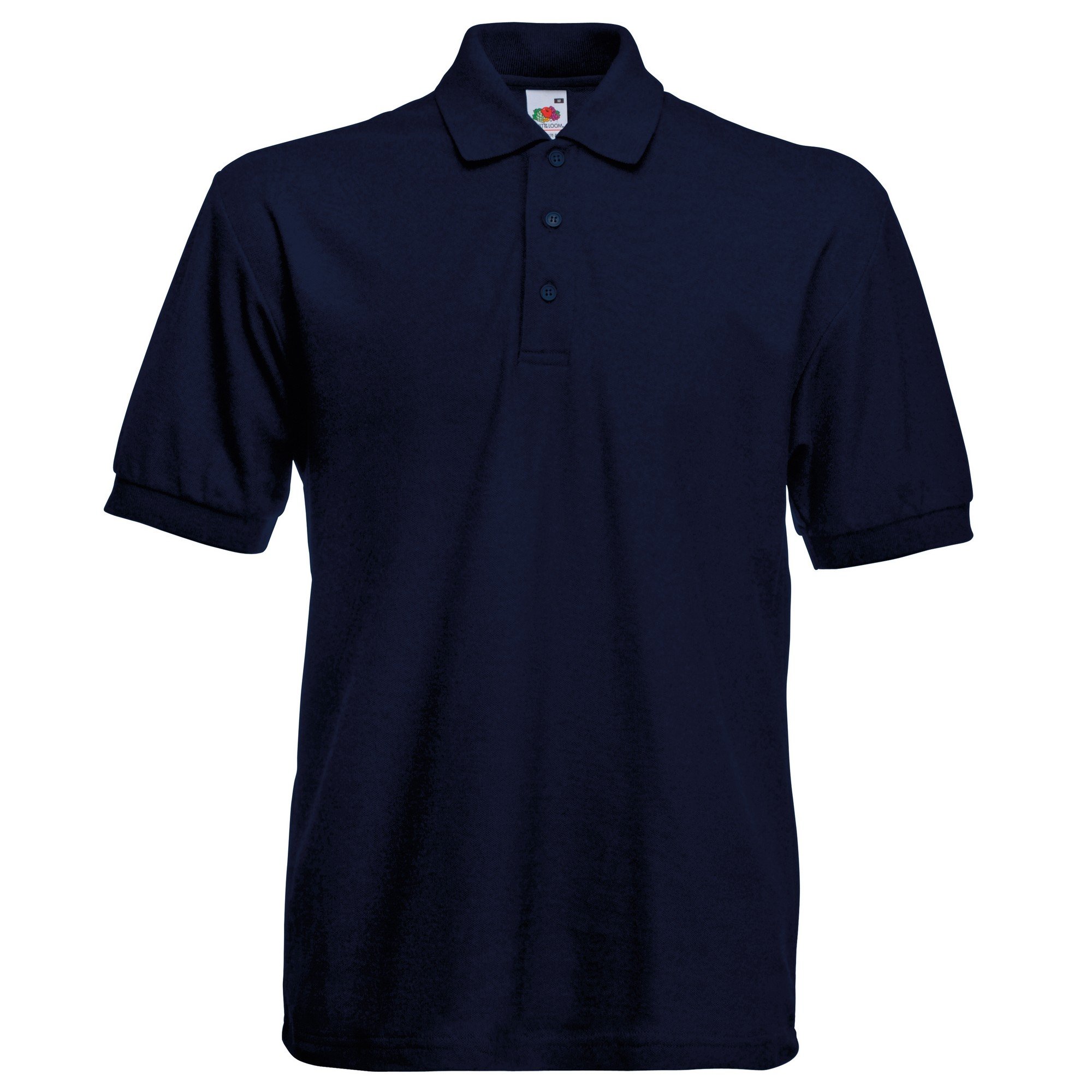 Fruit Of The Loom Blue 65/35 Heavyweight Pique Short Sleeve Polo Shirt - Size M