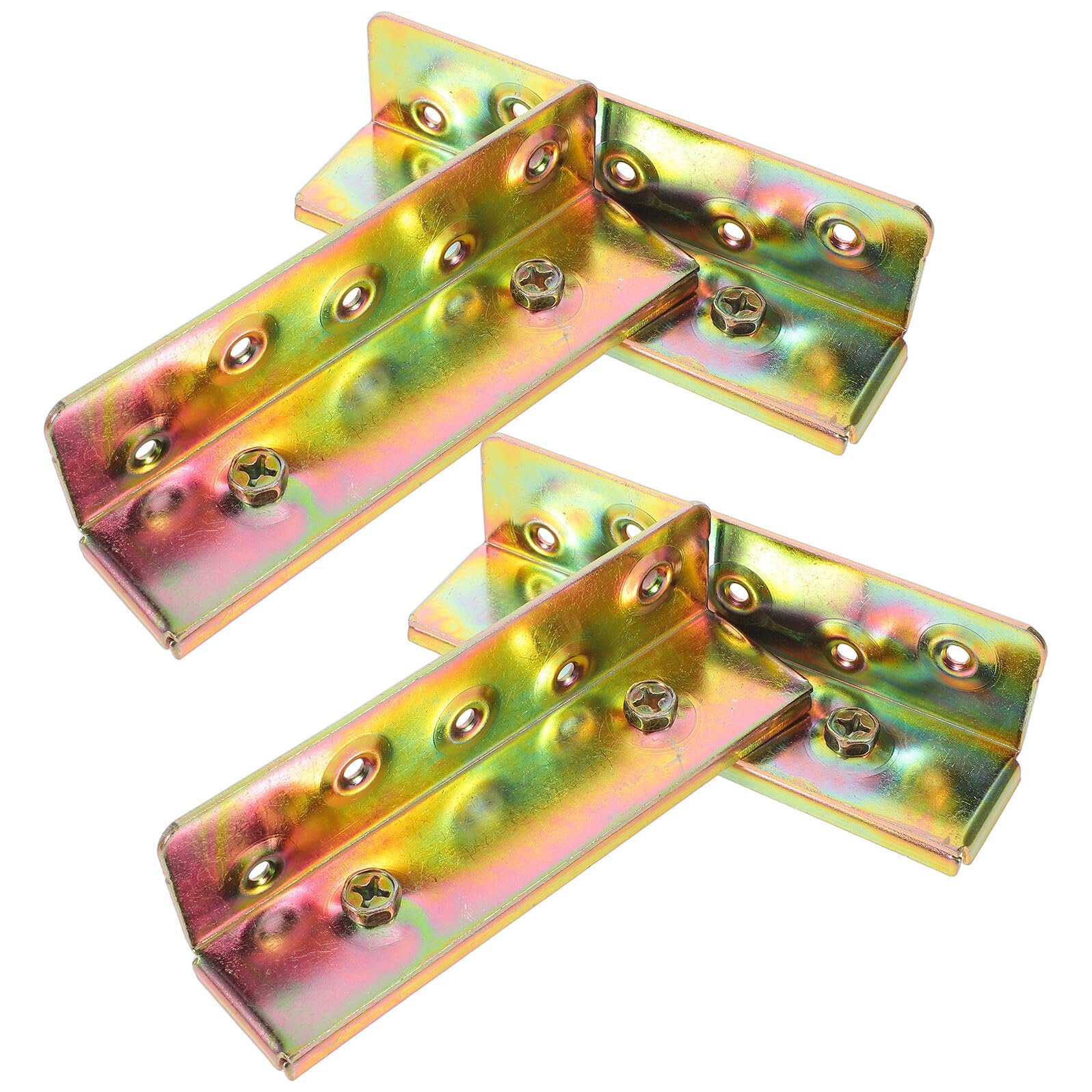 Bettgestellverbindung 4 Stück Eisen Gold Klappbettbeschläge