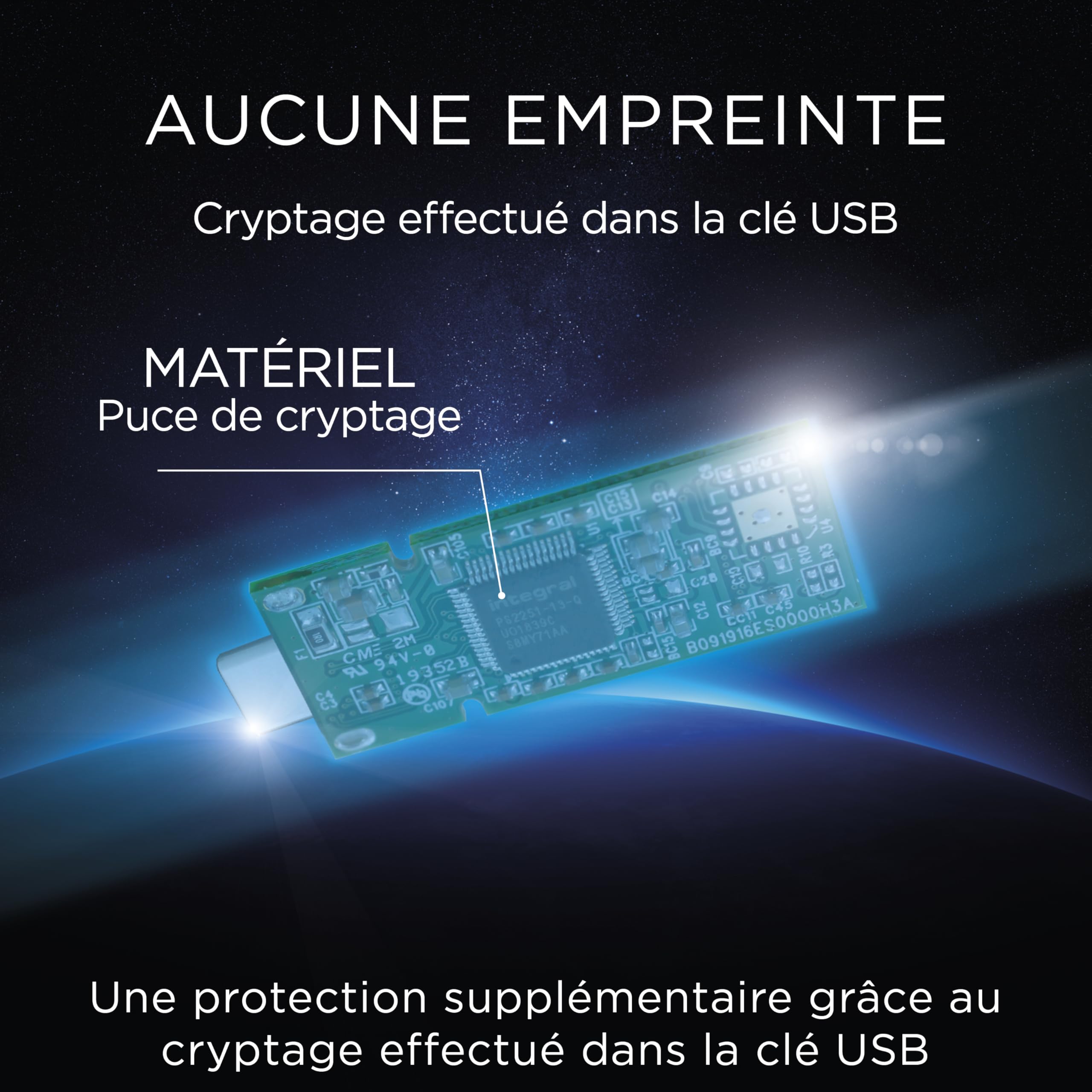 Integral Crypto-C - Chiavetta USB da 64 GB, con doppia crittografia AES-XTS 256-bit con crittografia hardware USB 3.2 con doppia password sicura, certificata FIPS 197, compatibile con Mac, MacBook,