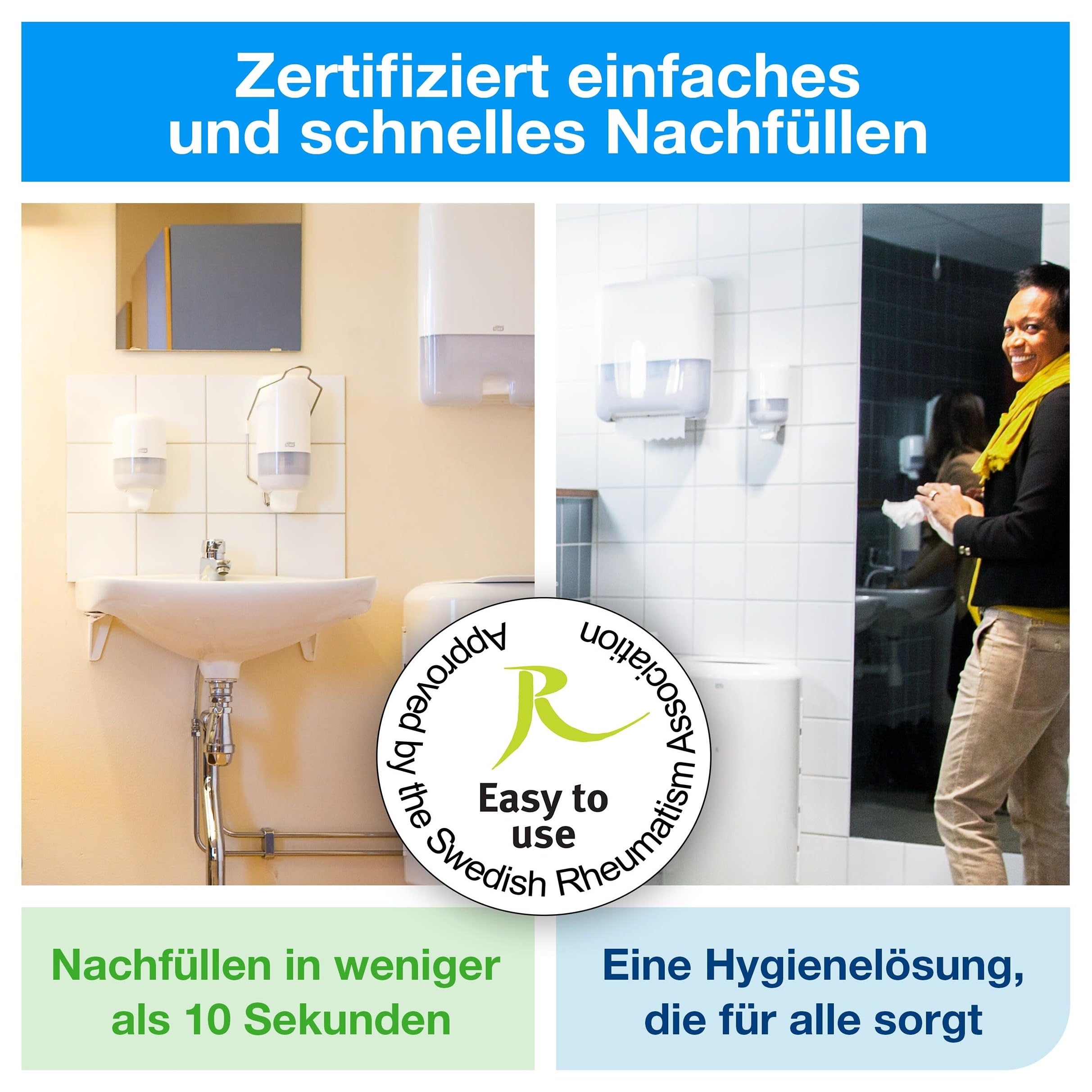 Tork Sensitive Hand Mini Flüssigseife S2, 8 x 475 ml, 420702 | dermatologisch getestet