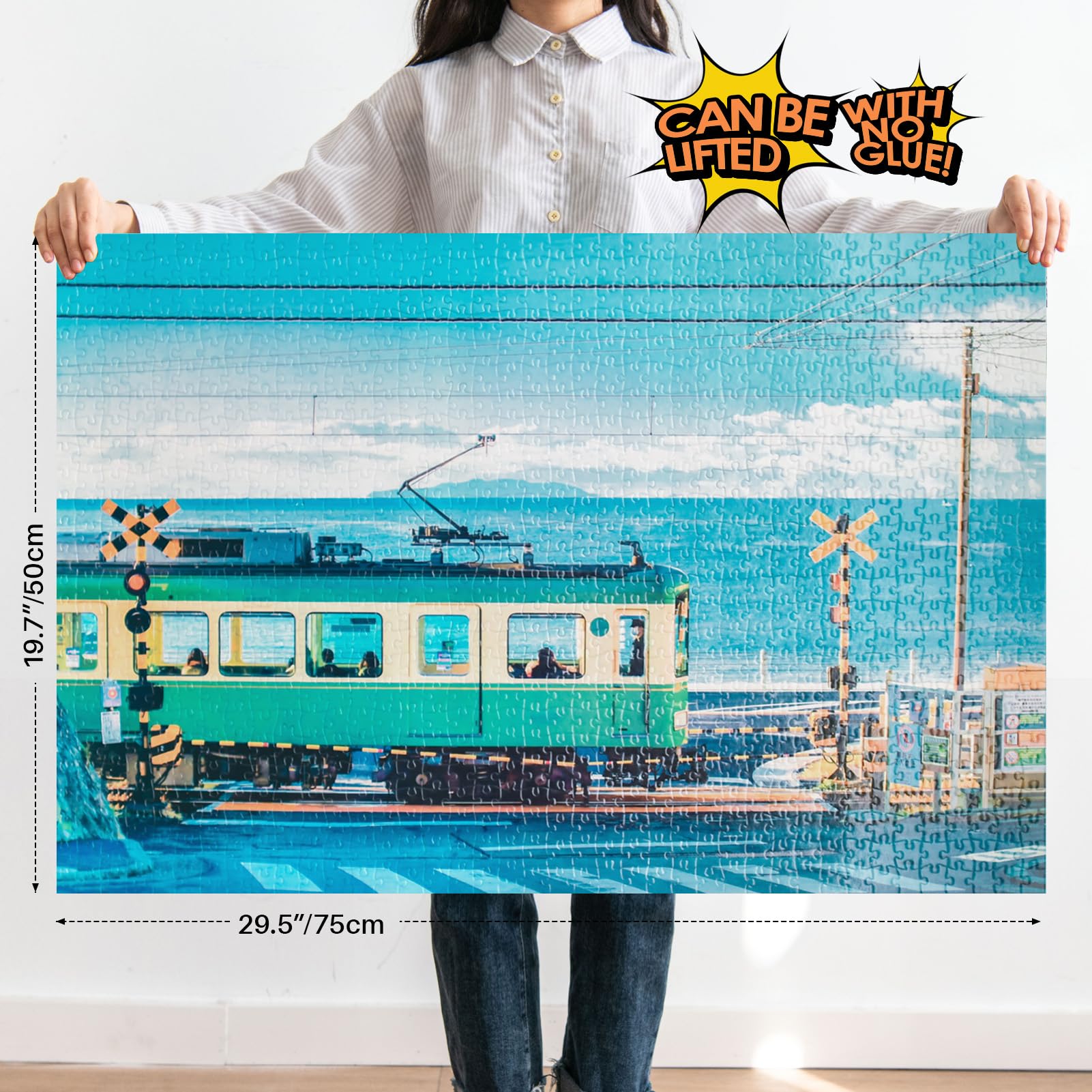MOMIBOOK Rompecabezas de 1000 piezas para adultos, imagen de pintura, duro | Kamakura Story, rompecabezas clásicos de Enoden, regalos únicos para fiestas, Navidad, cumpleaños, decoración de pared