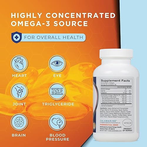 Miniatura 2 de Suplementos de aceite de pescado con recubrimiento entérico omega-3, forma de triglicéridos, 1100 mg de ácidos grasos omega-3 totales, sin lácteos y