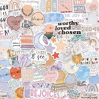 Pastel Bible Verse Stickers,Faith Inspired Watercolor Stickers,Christian Stickers Perfect for Water Bottle Laptop Scrapbooking Bible Study Journal Stickers Christian Gifts(80PCS)