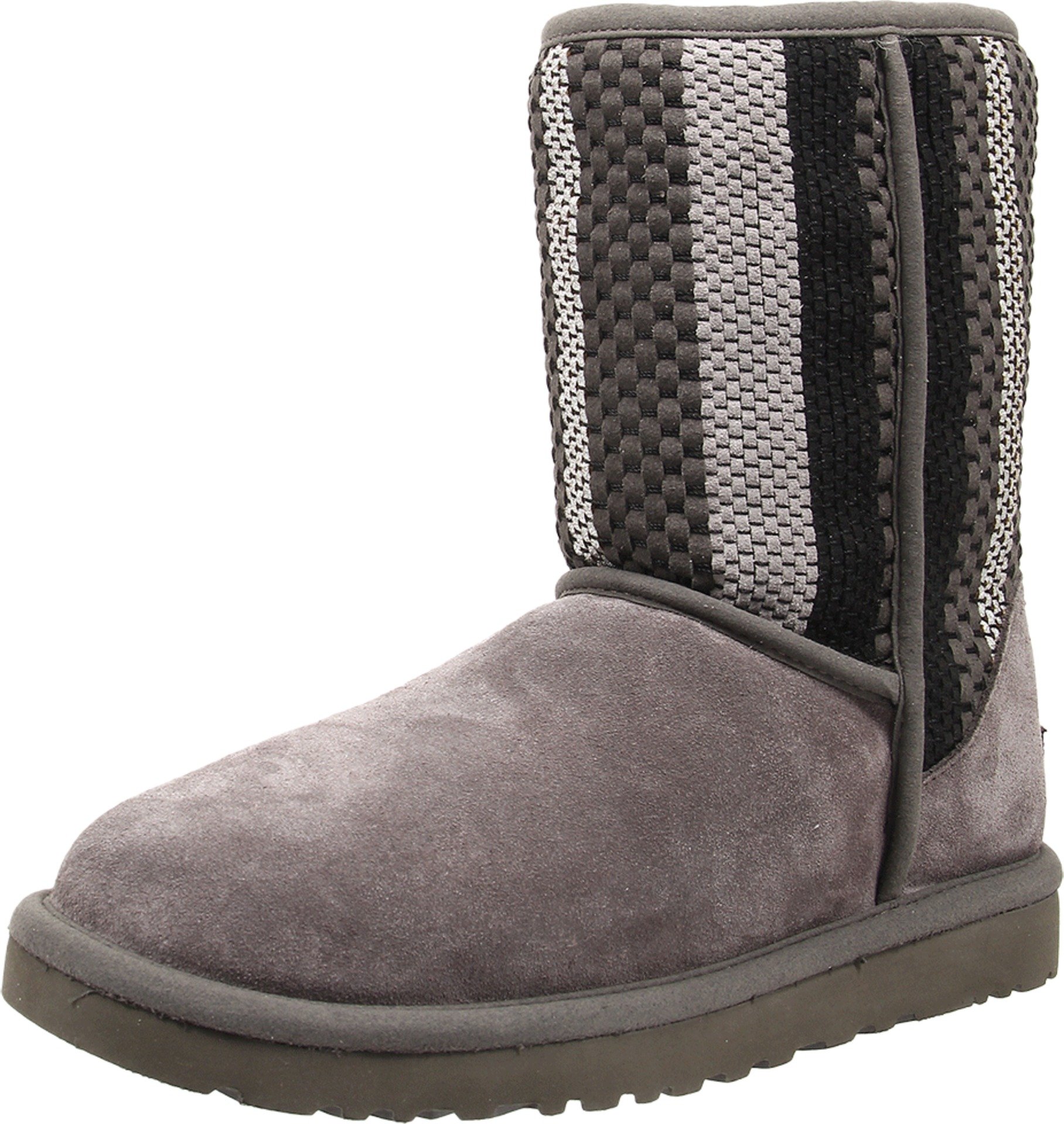 UGG Womens Classic Short Rubber Logo Boot
