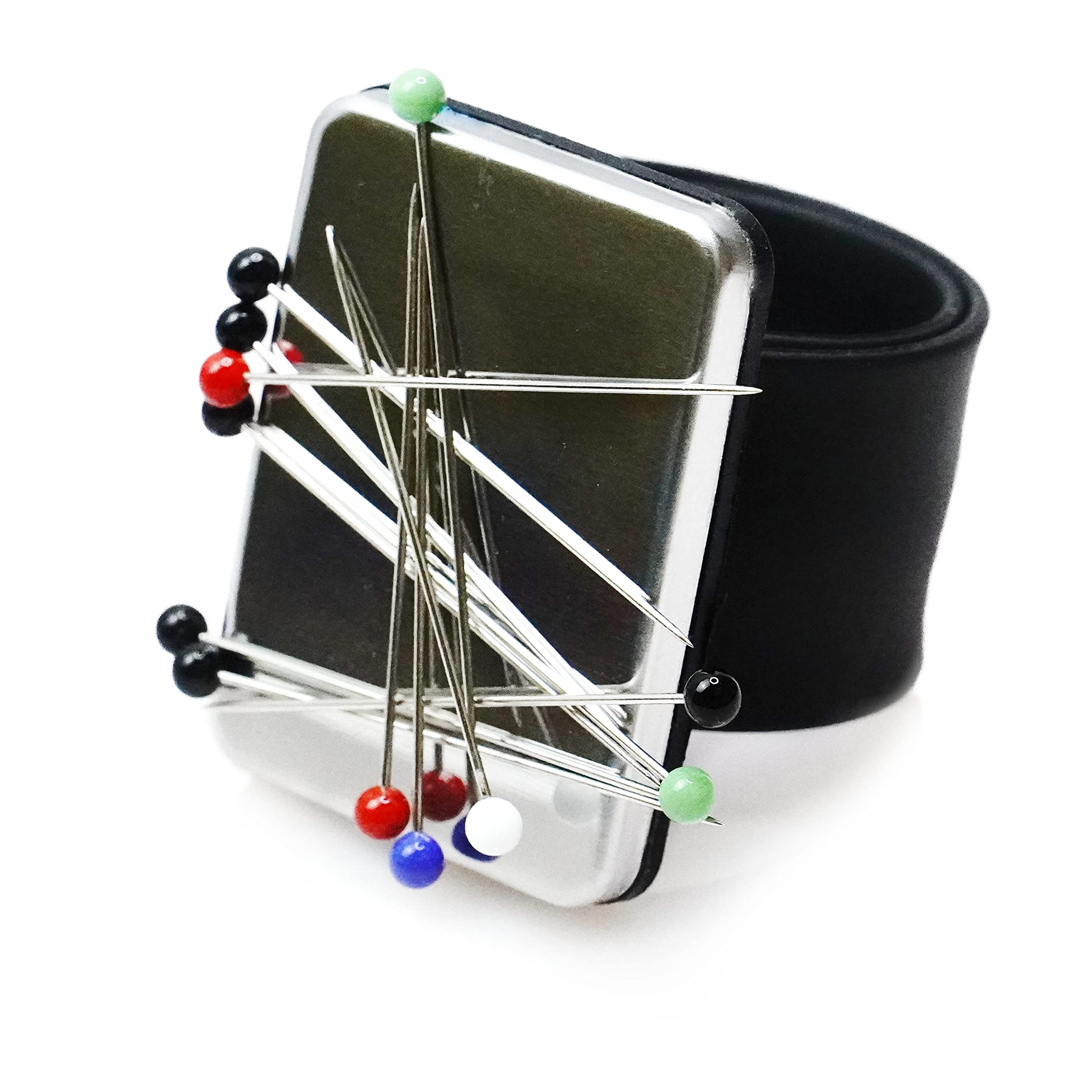 Trimz Magnetic Wrist Pin Cushion - Black Adjustable Sewing Wristband with Strong Magnet for Needles and Pins 240mm x 28mm - Image 3
