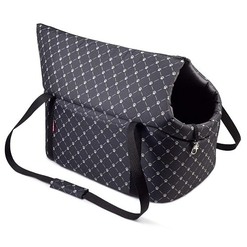 Bolsa para perros - Negro/Patrón: Pezuñas, L hasta 15 kg