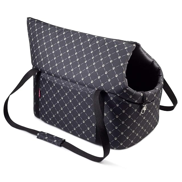 Bolsa para perros - Negro/Patrón: Pezuñas, L hasta 15 kg
