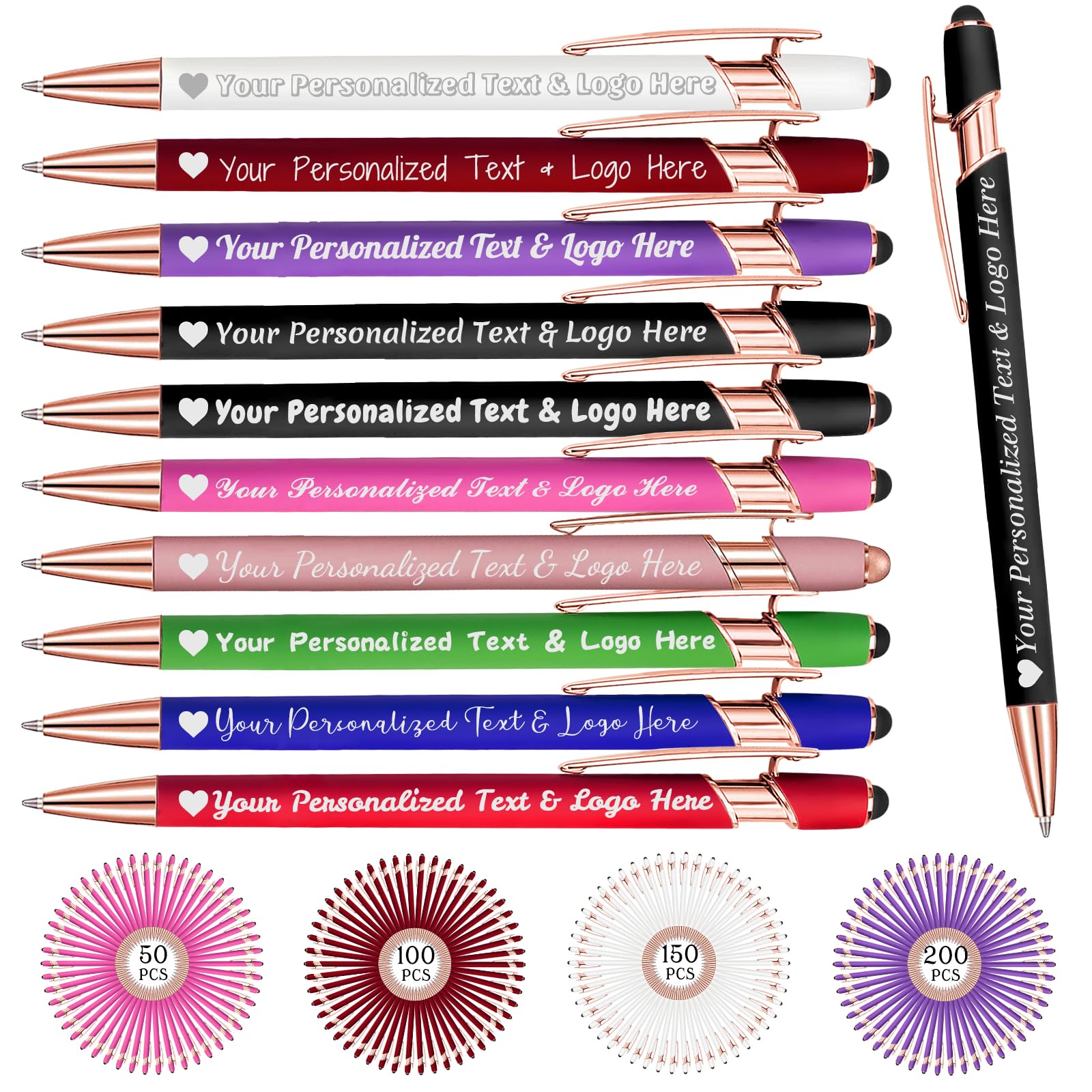 Matite Personalizzate Con Nome O Logo - #2, Legno Qualità, Colorate, Confezioni Da 10 A 3000 Pezzi - Ideale Per Scuola, Ufficio E Regali - 5