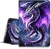 Samsung Galaxy Tab A9 Plus/A9+ 11インチ2023年タブレットケース、スリムマルチアングルビューフォリオスタンドカバー、モデルSM-X210/X216/X218用、自動ウェイク/スリープ-パープルドラゴンギャラクシー。