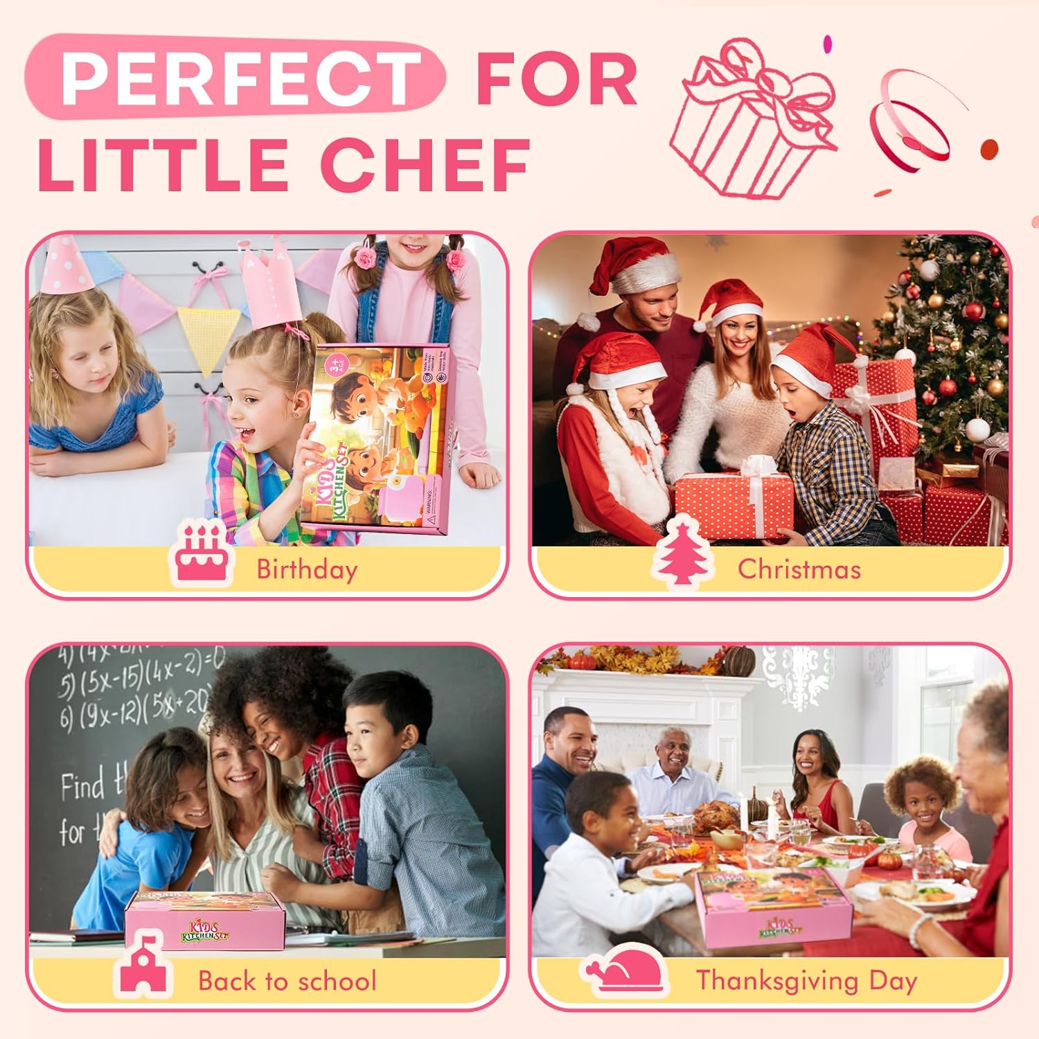 Montessori Kitchen Tools for Toddlers with Storage Box-Girl Cooking Set Real,Safe PP Material Toddler Kitchen Tools for Real Cooking,Dishwasher Safe,Pink Fun Bird-Shaped Organizer Toddler Knife Set