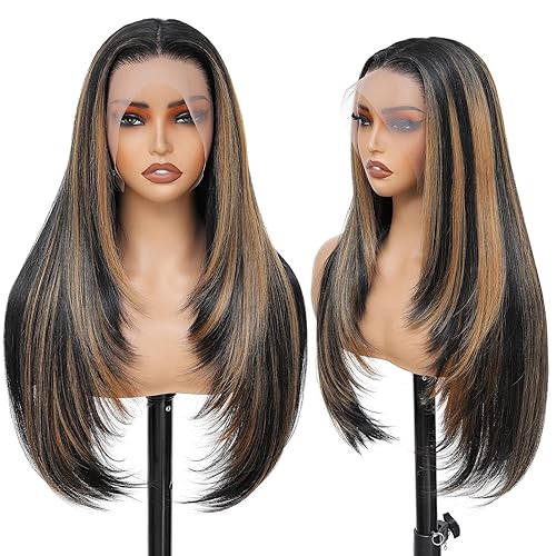 Synthetic Lace Front Wig 13x4 HD Lace Layered Hairstyle Pre