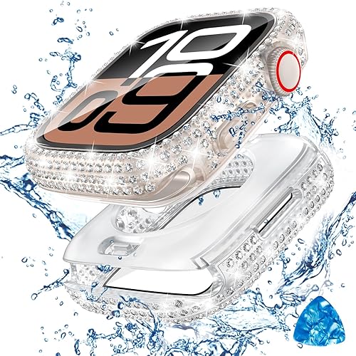 Vista 14 de Tensea Funda protectora de pantalla impermeable para Apple Watch 2 en 1 de 1.575 pulgadas SE 3ª/SE 2ª generación, accesorios SE/Series 6/5/4