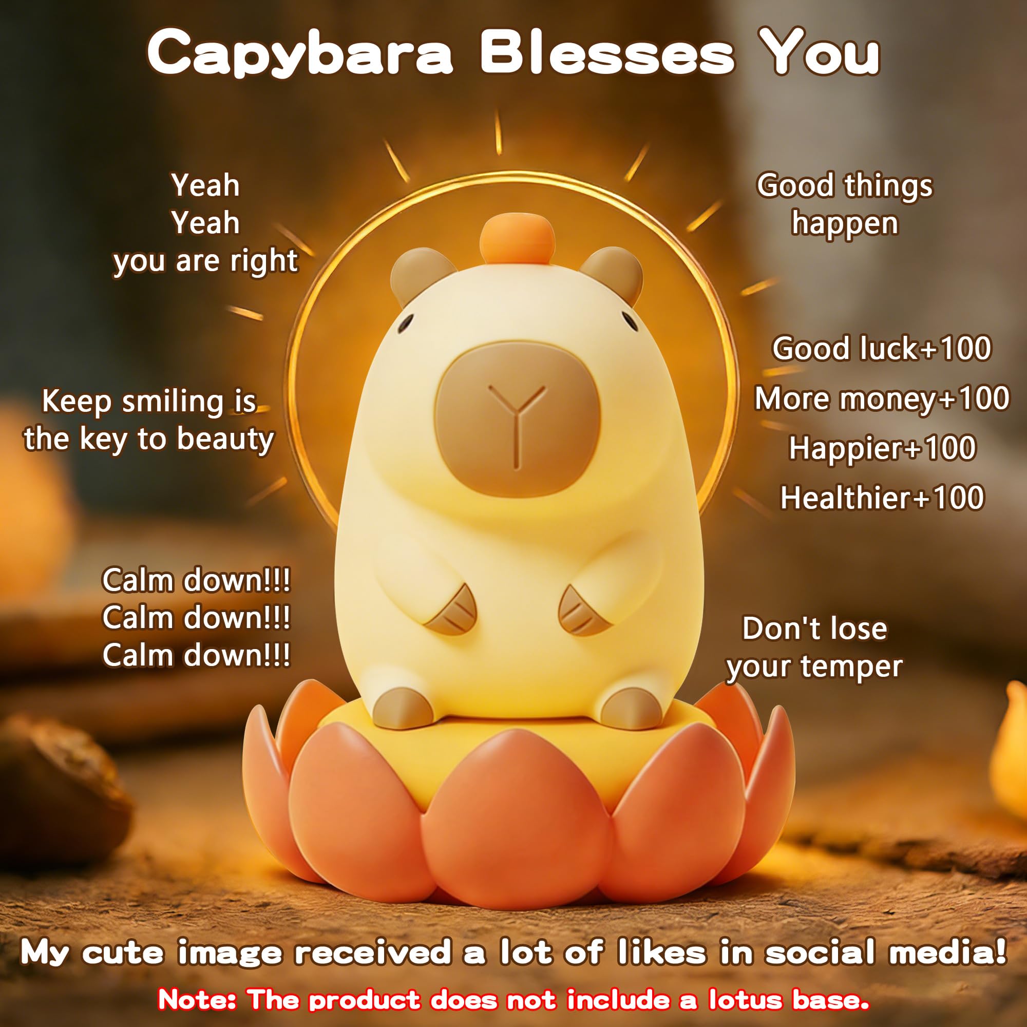 FAMIDUO Luce Notturna a Forma Di Capybara, ​​Luce Notturna Dimmerabile a 2 Livelli Per La Cameretta Dei Bambini, Luce da Lettura, Luminosità Regolabile Luce per Lettura