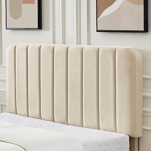 Miniatura 4 de VECELO Base de cama tapizada tamaño Queen con cabecera ajustable, base de colchón con plataforma de terciopelo, soporte de listones de madera