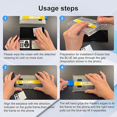 Miniatura 7 de Protector de pantalla para Samsung Galaxy S26 Ultra (paquete de 2), kit de instalación sin polvo, vidrio templado ultra transparente, dureza 9H