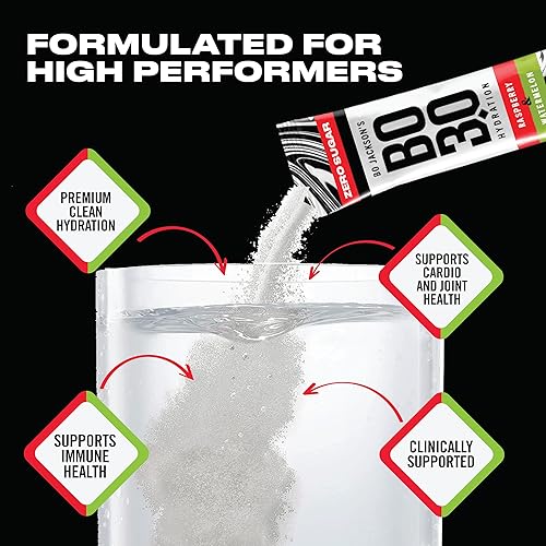 Miniatura 2 de Paquetes de electrolitos en polvo sin azúcar - Sabor a frambuesa y sandía  Electrolitos con sodio, potasio y vitamina C para adultos activos  Apoya