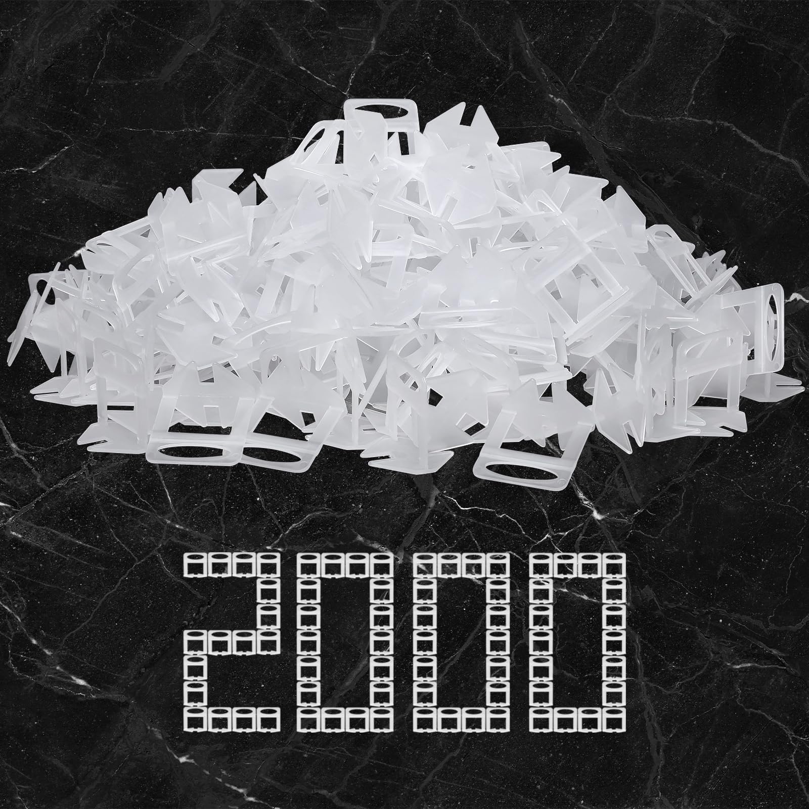 Photo 1 of Eunice Tile Leveling Clips, 2000 Pcs, 1/16" Spacing