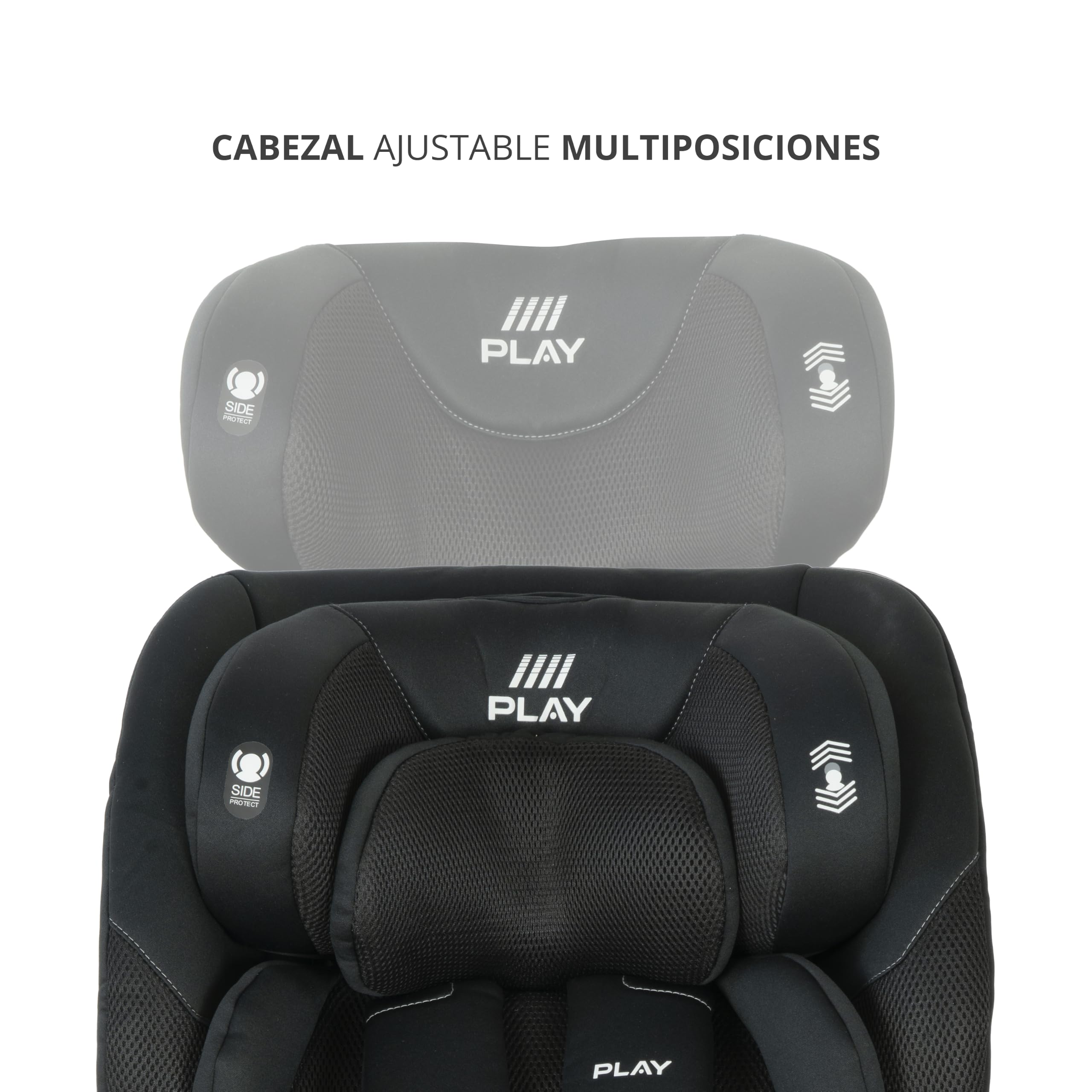Play Scout i-Size. Silla de coche Evolutiva Grupo 0/1/2/3 de 0 a 12 años. Niños altura 40-150cm. Contramarcha hasta 4 años. Instalación Universal con cinturon seguridad. (Black Safe&Go)