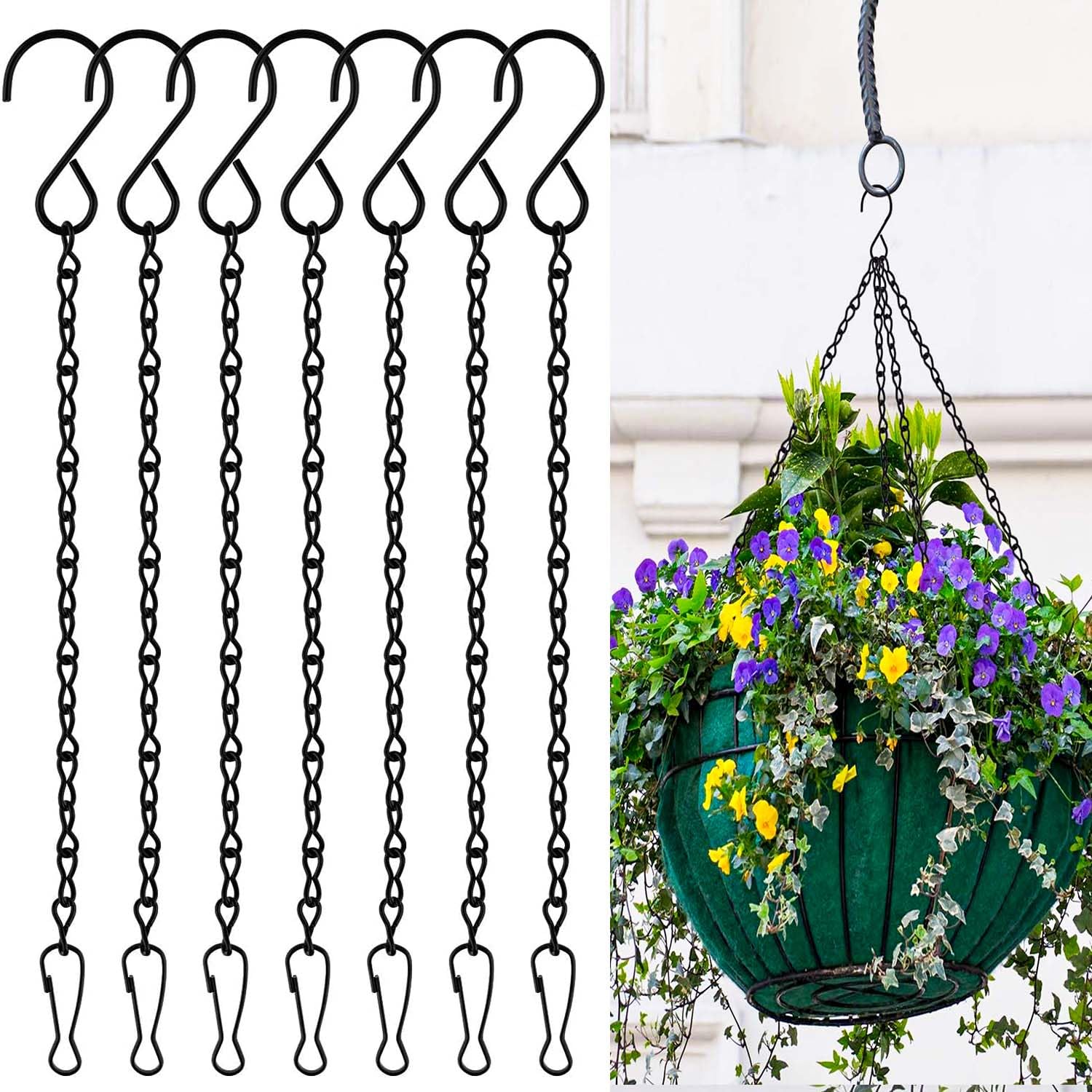 Ezranova Blumenampel Ketten, Hängend Blumenampel Haken Metal