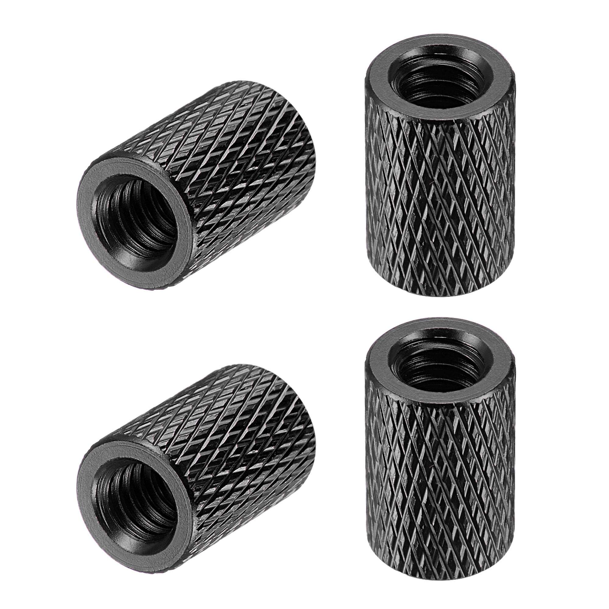 Uxcell Aluminum Alloy Hand Screw Nuts 1/4-20 X 10mm - Diamond Knurl - View #6