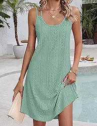 Saída de praia feminina com alças finas, ilhós, saída de praia sem mangas