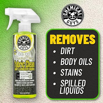 Chemical Guys Foaming Citrus Fabric Clean Carpet & Upholstery Cleaner, Ready to Use, Sprayable (for Carpets, Seats & Floor Mats), Safe for Cars, Home, Office, More, 32 fl oz, Citrus Scent