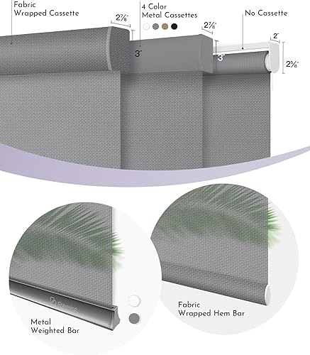 Miniatura 6 de Graywind - Cortinas solares motorizadas compatibles con Alexa, Google, WiFi, casa inteligente, control remoto, persianas eléctricas con filtro de