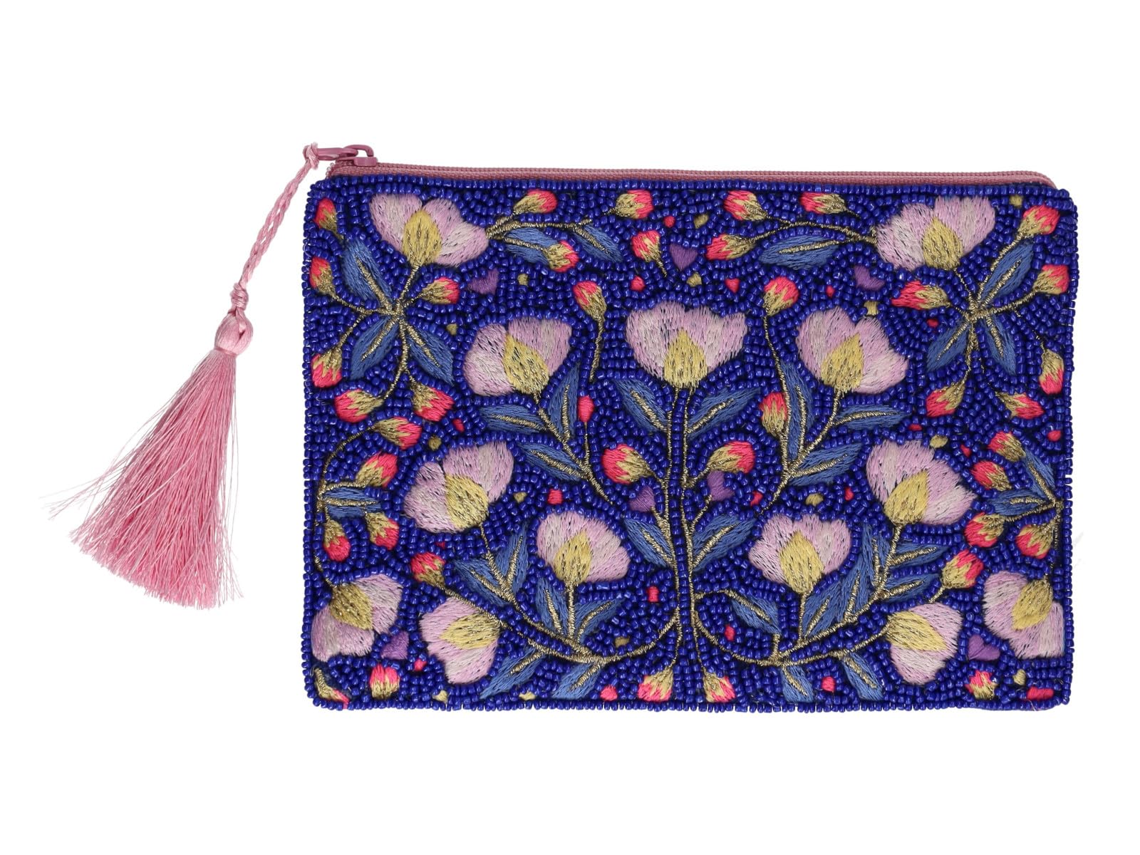 Elodie, Kosmetiktasche, M, Motiv: Blüten, blau 0,5x12x18cm