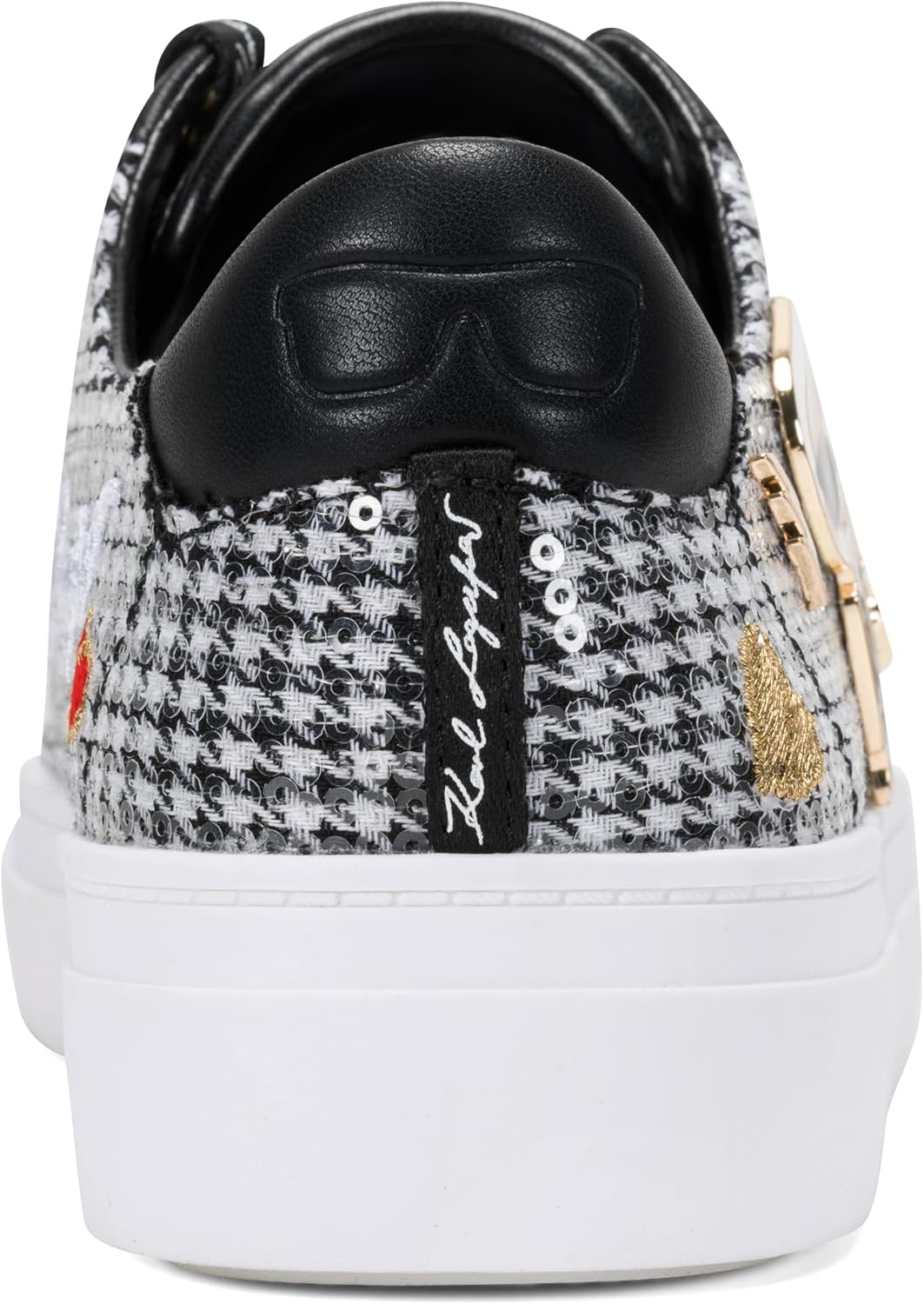 Karl Lagerfeld Womens Cate Sayings Everyday Lace Up Sneaker - Image 3