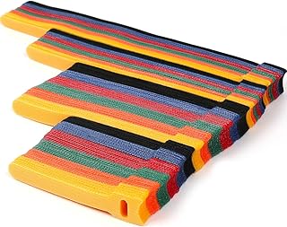 Cable Ties 180PCS, 4+6+8+10 inch Reusable Multi-Colour Cable Ties Wire T...