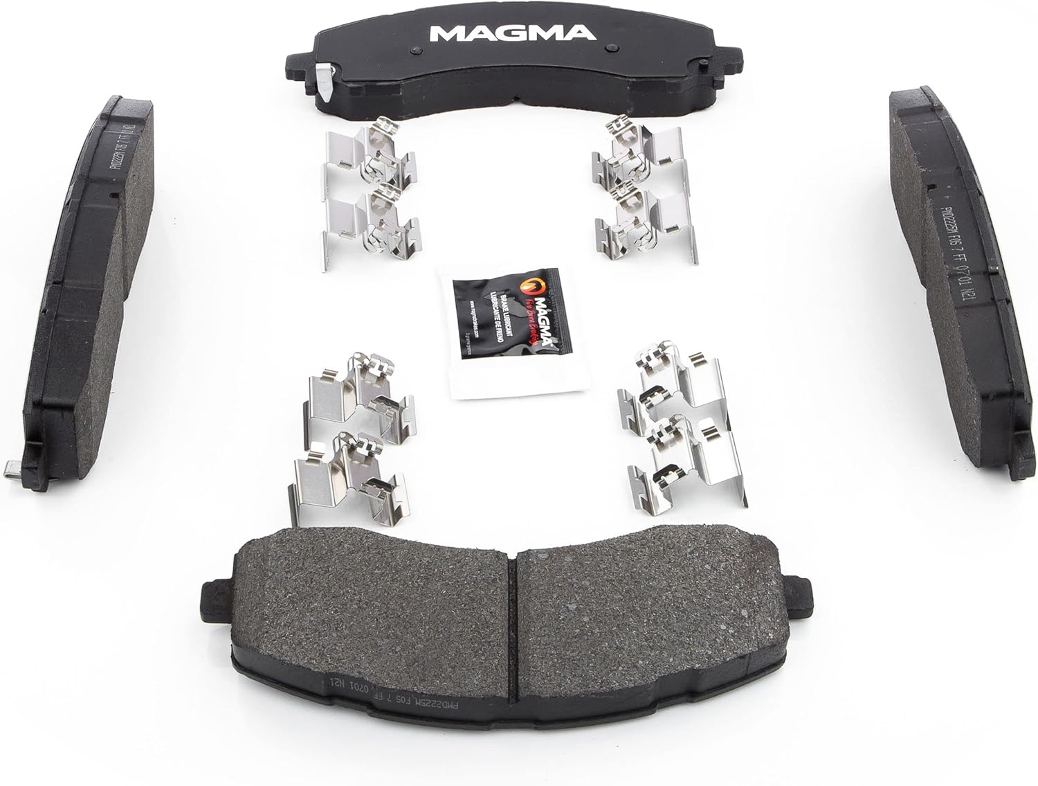 MAGMA Premium PMD2225M Semi-Metallic Brake Pads, Rear