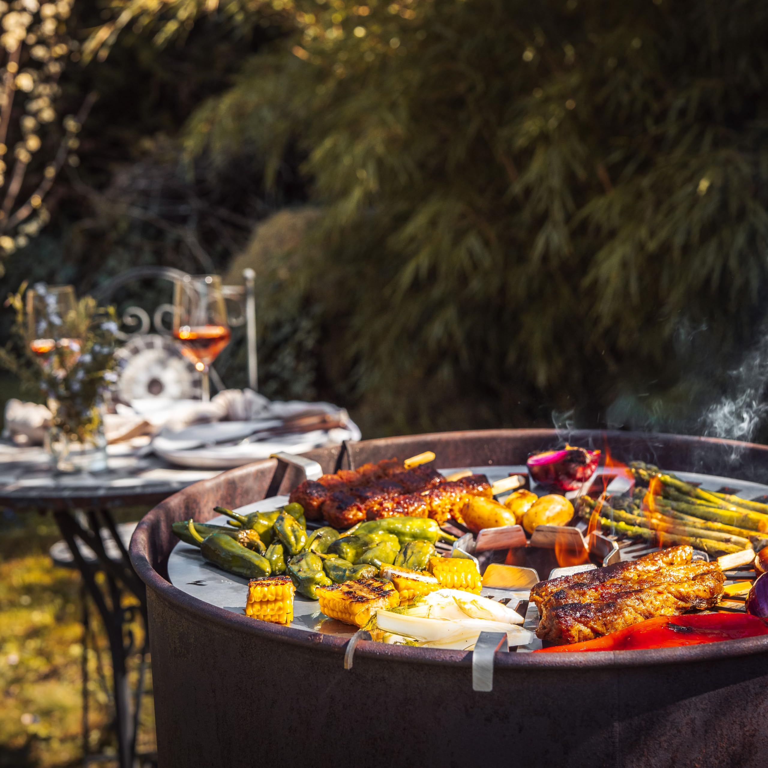 Grillrost.com Das Original Ruszt do grillowania ze stali nierdzewnej – każdy pojemnik na węgiel drzewny sprawia, że każdy pojemnik na węgiel drzewny