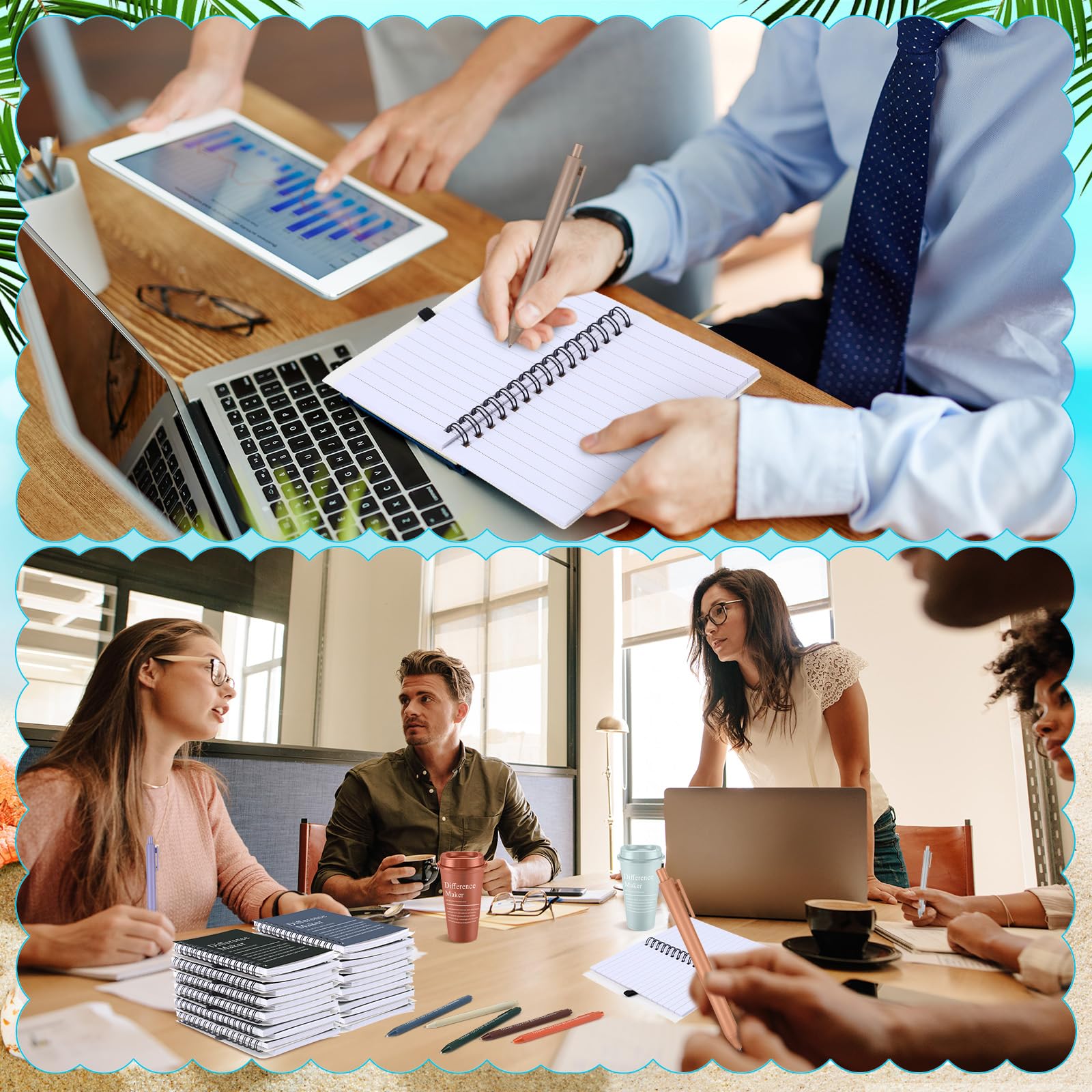 Set di 60 regali di apprezzamento per dipendenti, per colleghi, tazza di ringraziamento, formato A6, quaderni motivazionali con penna, per insegnanti di squadra, personale volontario, colori