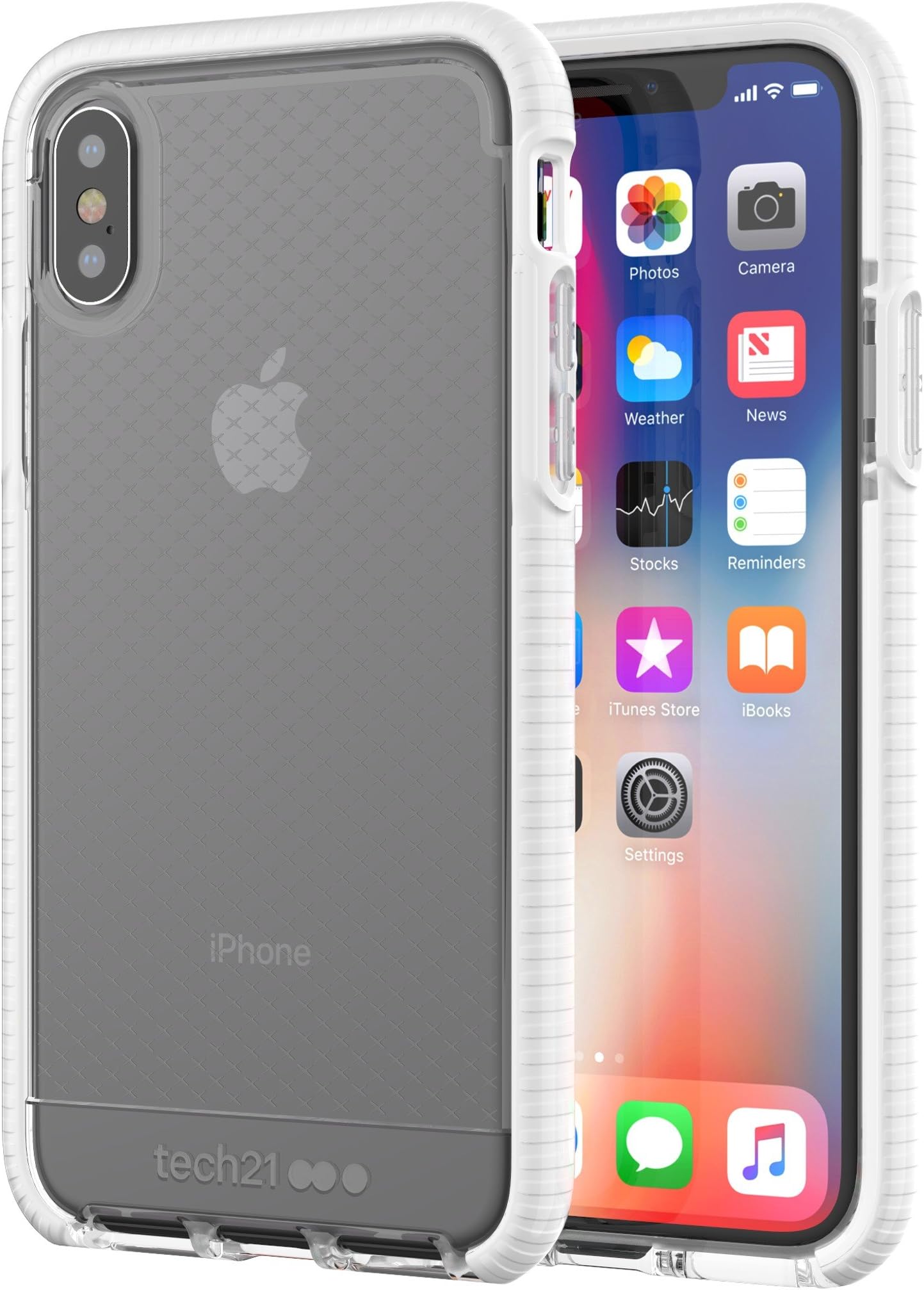 iPhone X Evo Check Tech 21 cover/case - Clear/White