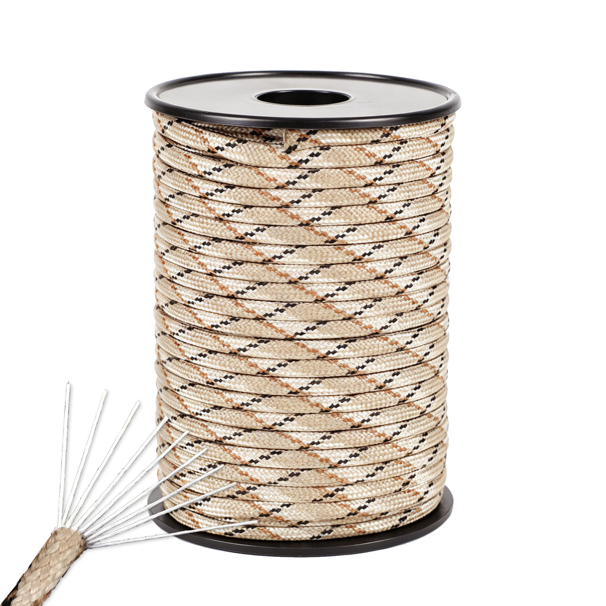 Asonen 4 mm Paracord, 50M Nylon Rope, 9 Strands Parachute Cord With Spool